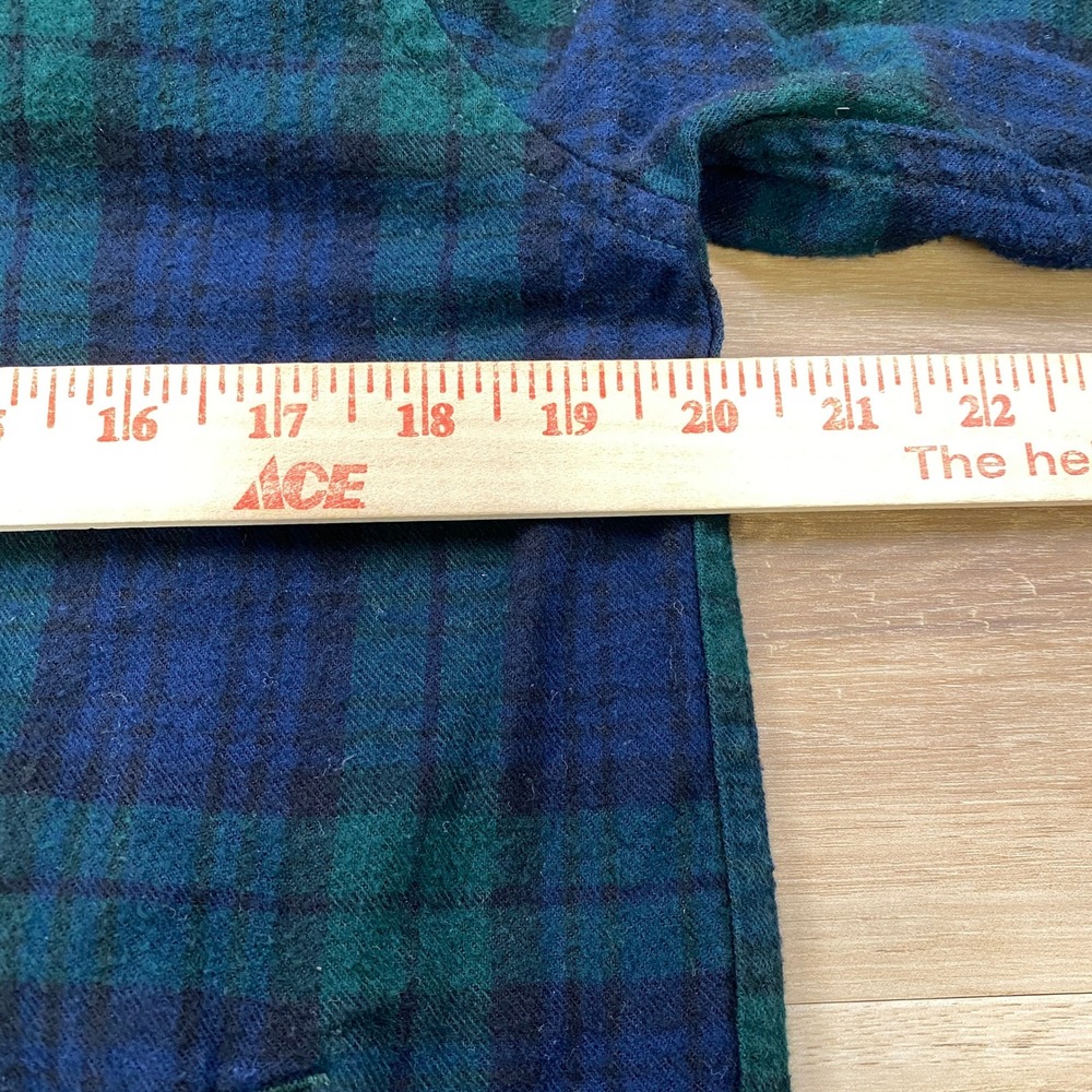 L.L. Bean Flannel Hoodie Womens Small Heritage Cotton Relaxed Fit Scotch Plaid - Picture 8 of 9